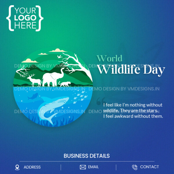 World Wildlife Day Globe with Animals