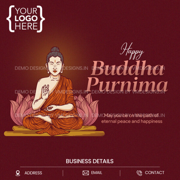 Buddha Purnima Buddha with Lotus