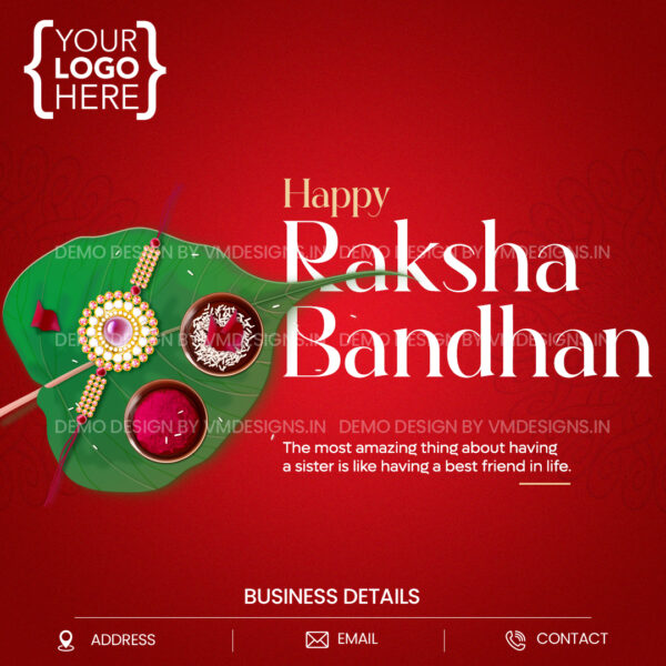 Raksha Bandhan Leaf and Rakhi