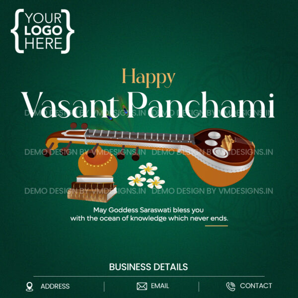 Vasant Panchami Veena, Books and Feather